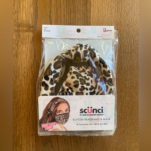 Scunci Button Headband + Mask Matching Set